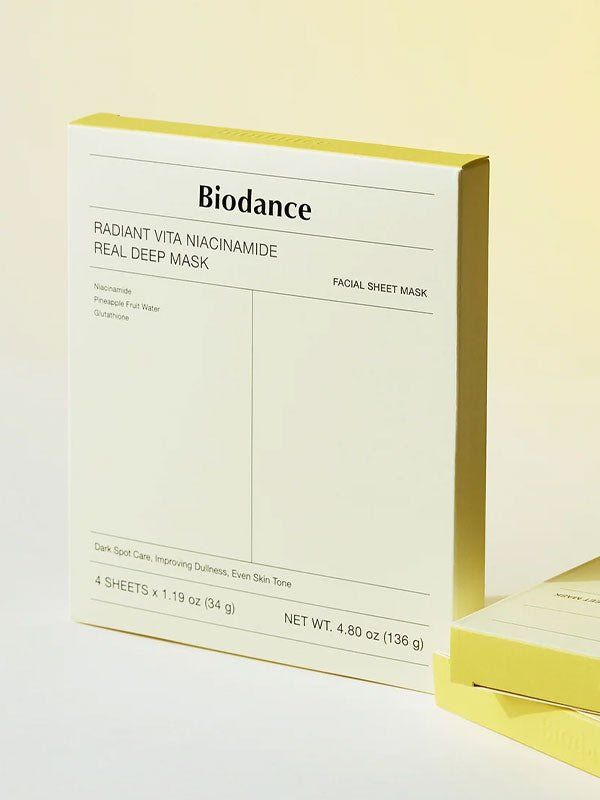 Biodance Radiant Vita Niacinamide Real Deep Mask Set [4 Masks]