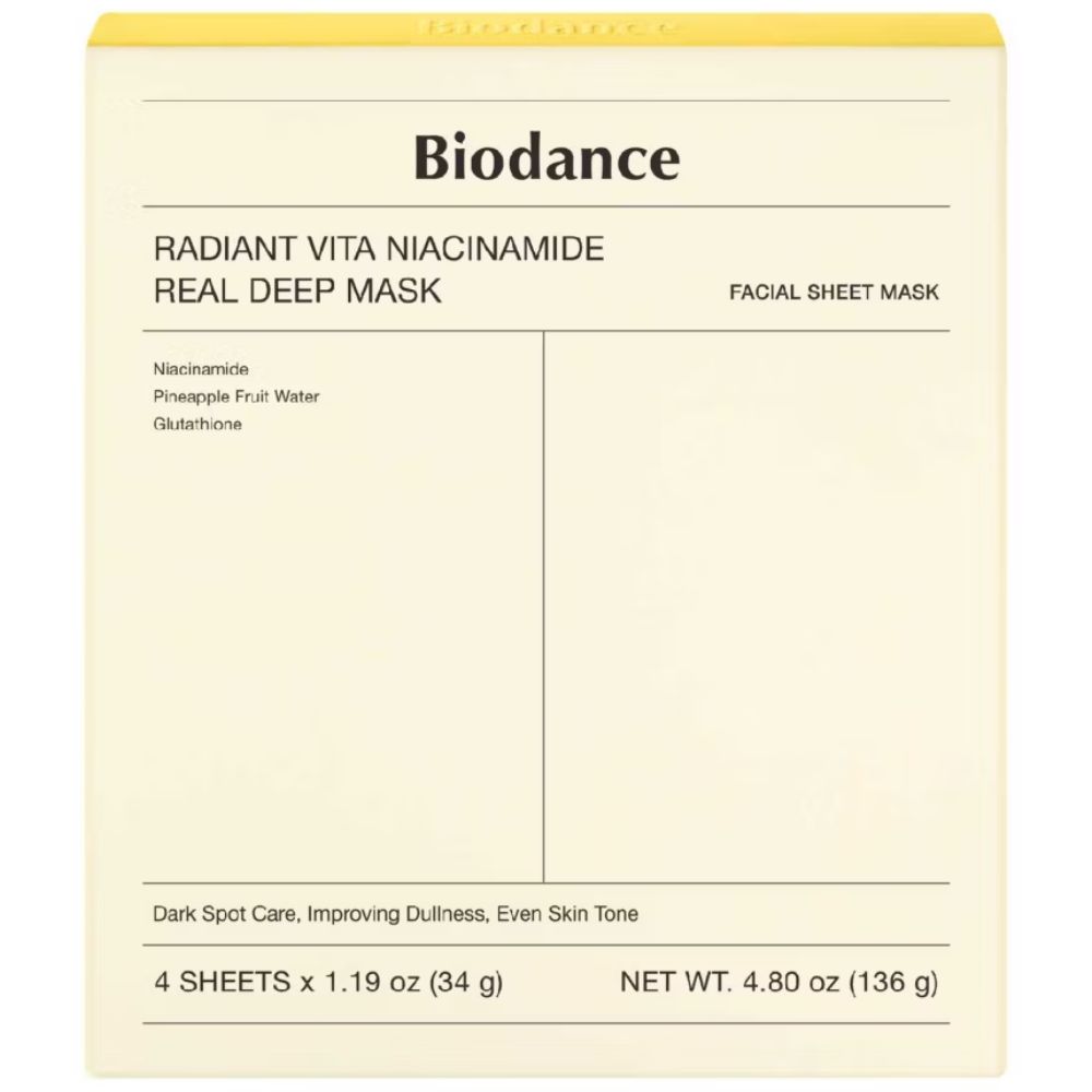 Biodance Radiant Vita Niacinamide Real Deep Mask Set [4 Masks]